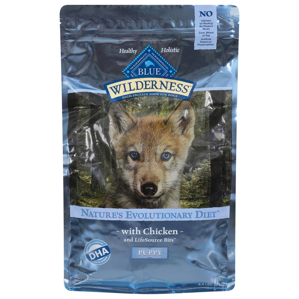 Blue Buffalo Wilderness Natural Chicken Puppy Dog Food (4.5 lbs)