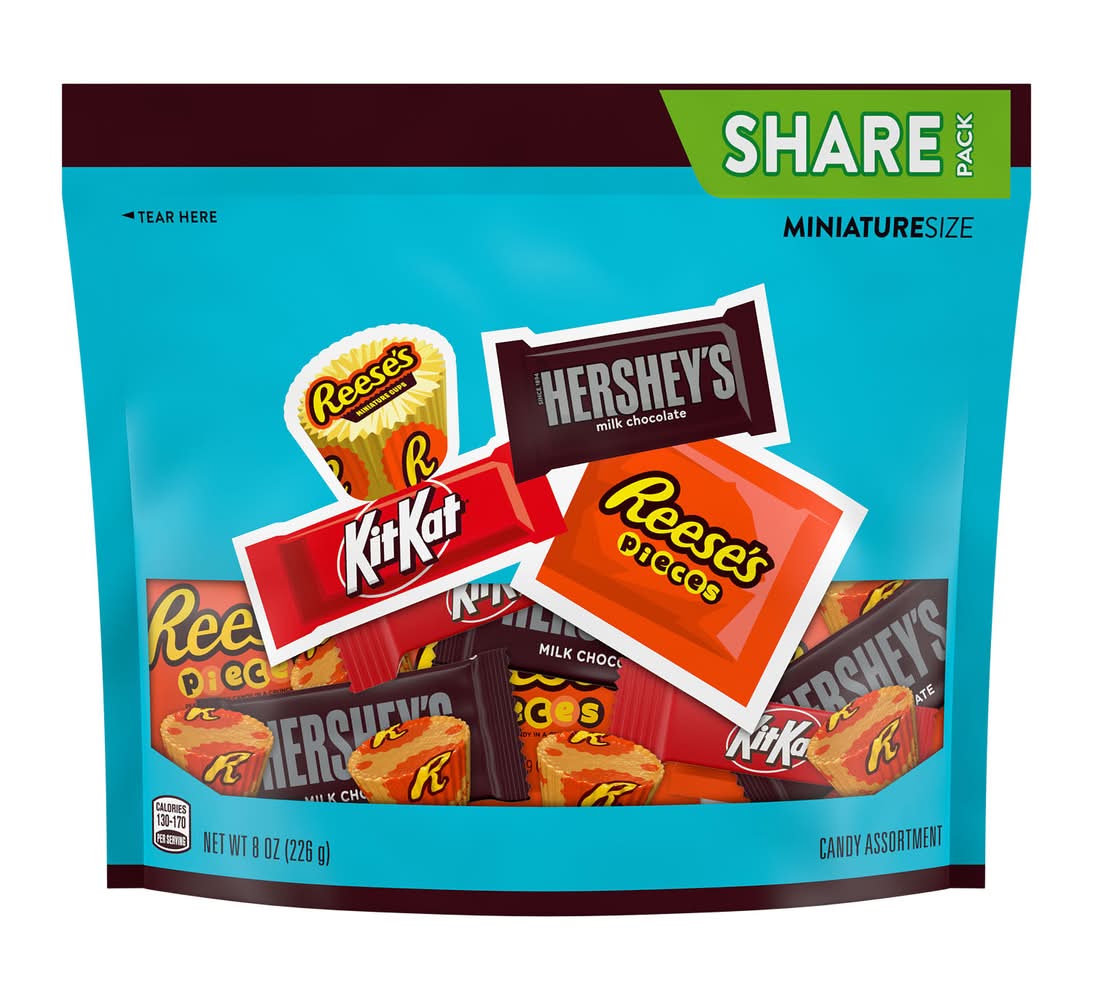 Hershey's Miniatures Candy Share pack, Assorted (8 oz)