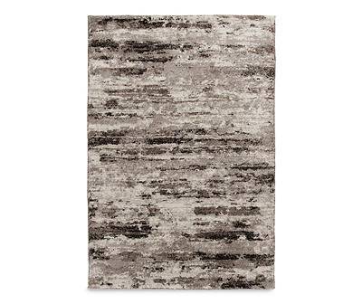 Mineral Brown Distressed Pattern Accent Rug, (30" x 45")