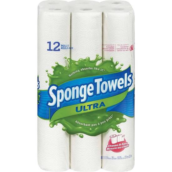 Sponge Towels Ultra Pro Paper Towel 2-Ply 3 Double Rolls x 110 Sheets -  Voilà Online Groceries & Offers