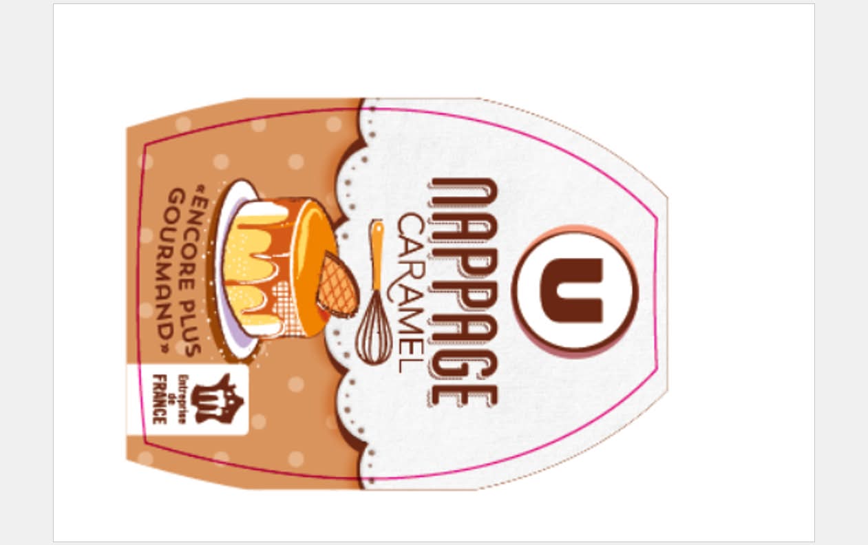 Les Produits U - Nappage caramel flacon (210g)