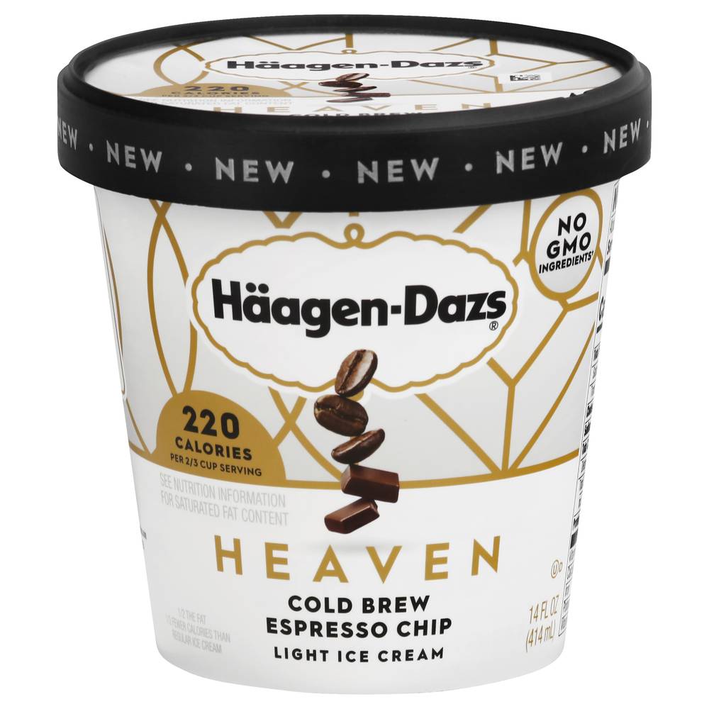 Haagen Heaven Cold Brew Espresso Chip Light Ice Cream (14.6 oz)