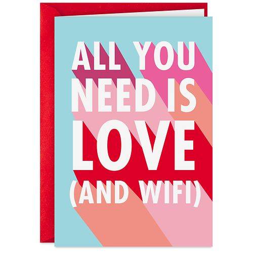 Shoebox Funny Valentines Day Card (Love and Wifi) S28 - 1.0 ea