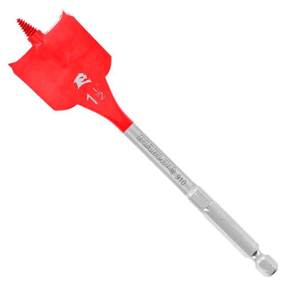 Diablo 1-1/2 In. X 6 In. L High Speed Steel Clean Wood Spade Bit Hex Shank 1 Pk