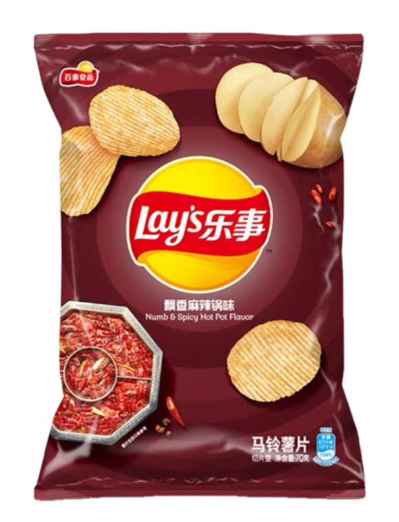 Lay's Numb & Spicy Hot Pot Flavor Chips (70g)