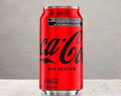 Coca cola sin azúcar lata 355 ml