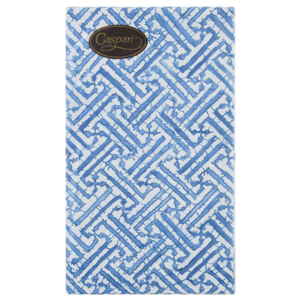 Fretwork Blue Guest Towel