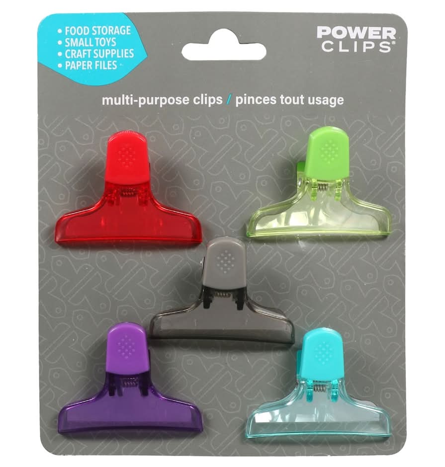 Power Clips Two Toned Clips, Assorted (5 ct)