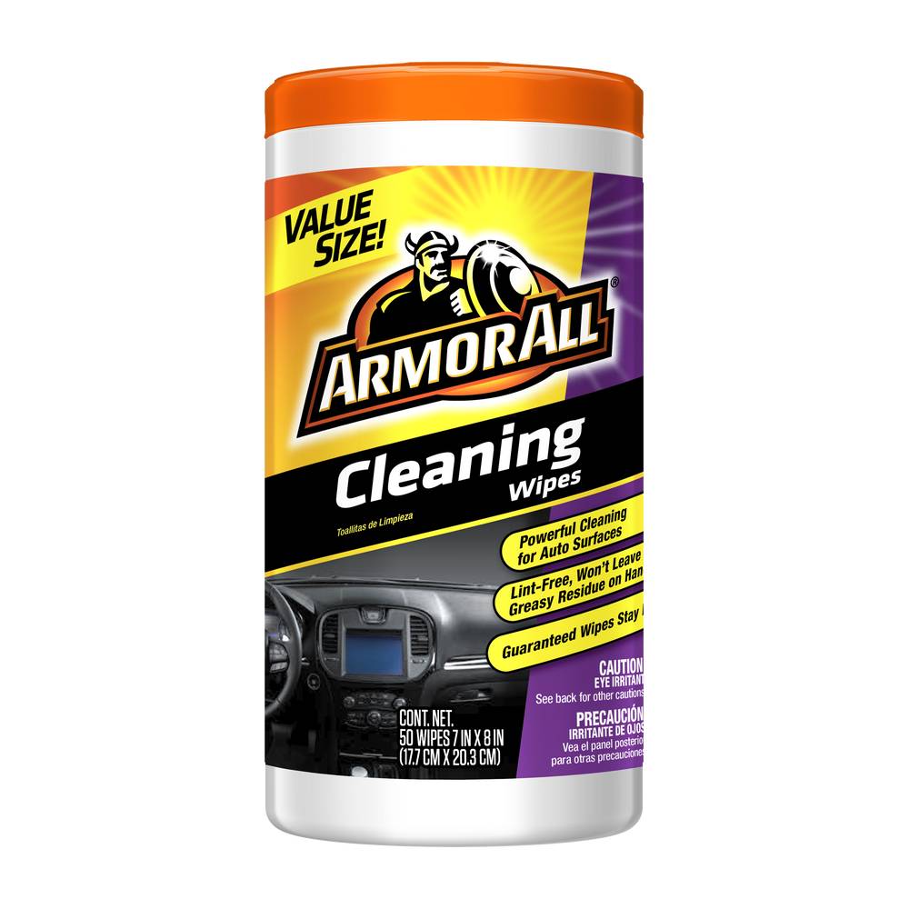 Armor All Car Cleaning Wipes, 7 inch X 8 inch (50 ct)