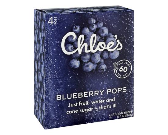 Chloe's · Blueberry Pops (4 x 2.5 fl oz)