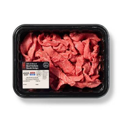 Good & Gather Angus Beef Sirloin Steak Strips (14 oz)