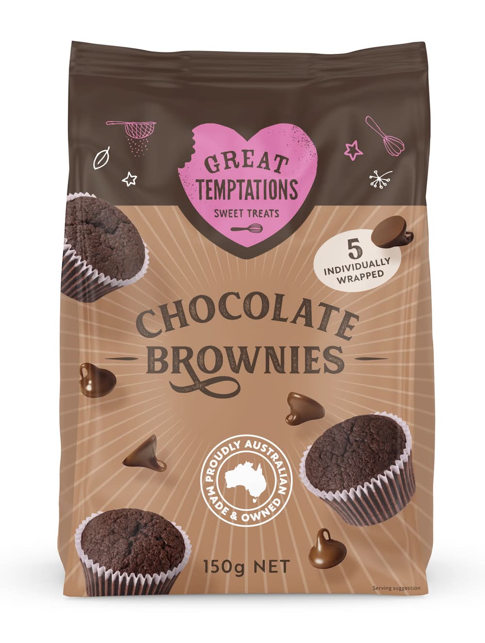 Great Temptations Grab Bag Brownies 110g