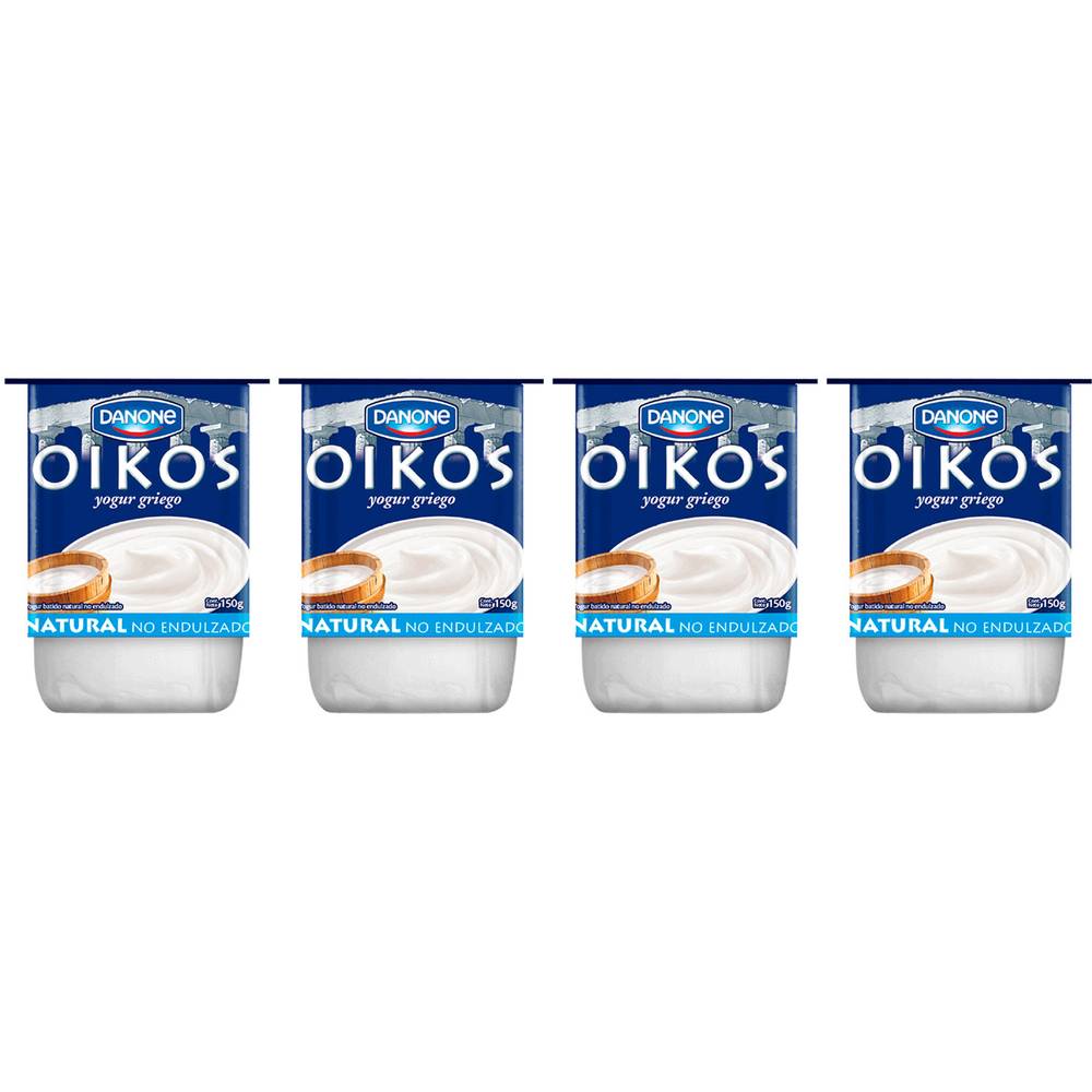 Oikos Yoghurt griego natural sin endulzar (4 u x 150 g)