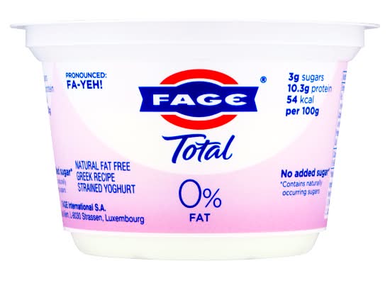 FAGE Natural Fat Free Greek Recipe Strained Yogurt (150g)