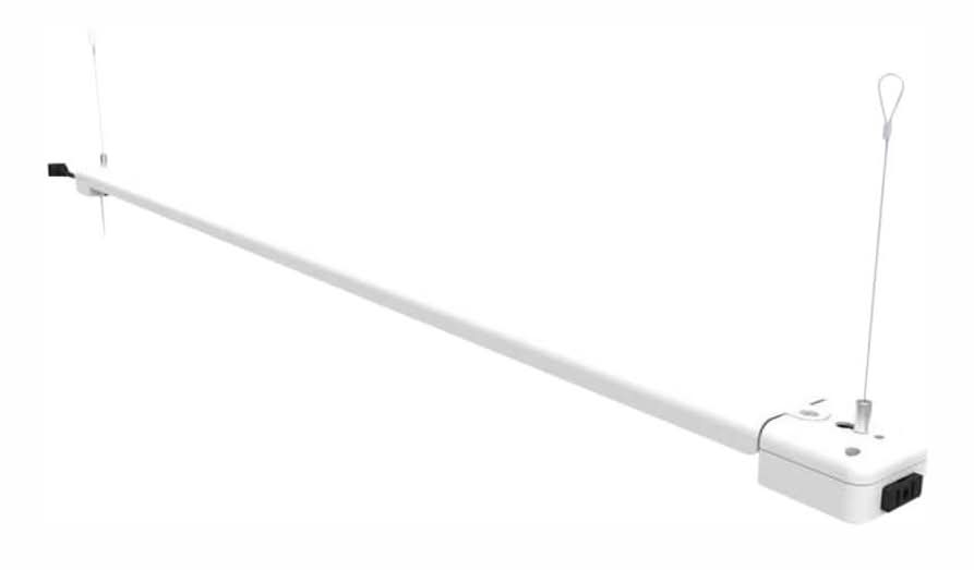 Commercial Electric 4 Ft. 30-Watt 4000K Bright White 1-Light White Integrated Led Linkable Hanging Shop Light Fixture With Pull Chain