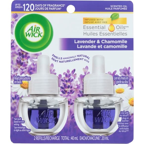 Air Wick Essential Oil Refills, Lavender-Chamomile (40 ml, 2 ct)