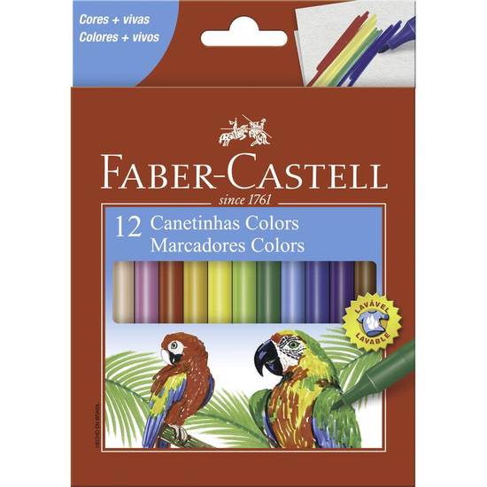 Faber-Castell canetinha hidrográfica colors (12 cores)