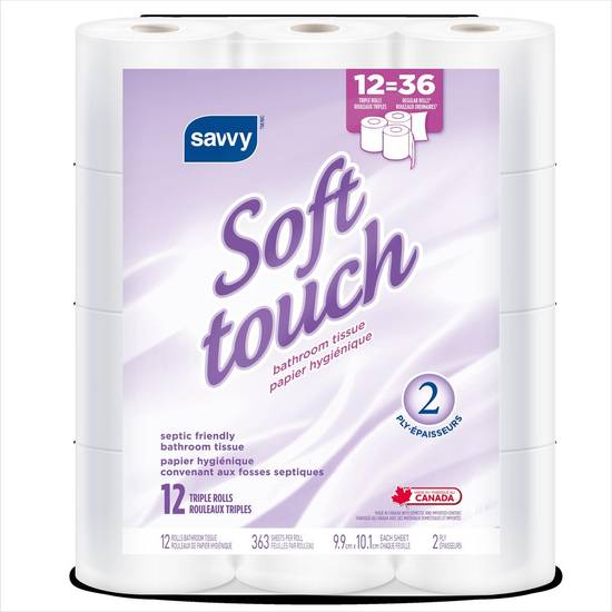 Savvy Soft Touch Bathroom Tissue (12 rolls)