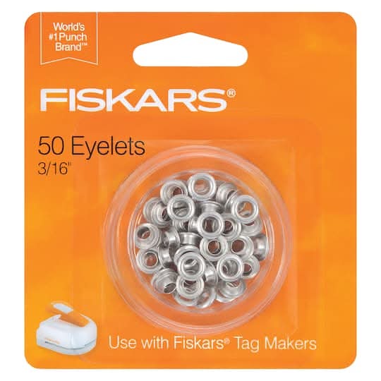 Fiskars Tag Maker Eyelets, Silver (50 ct)