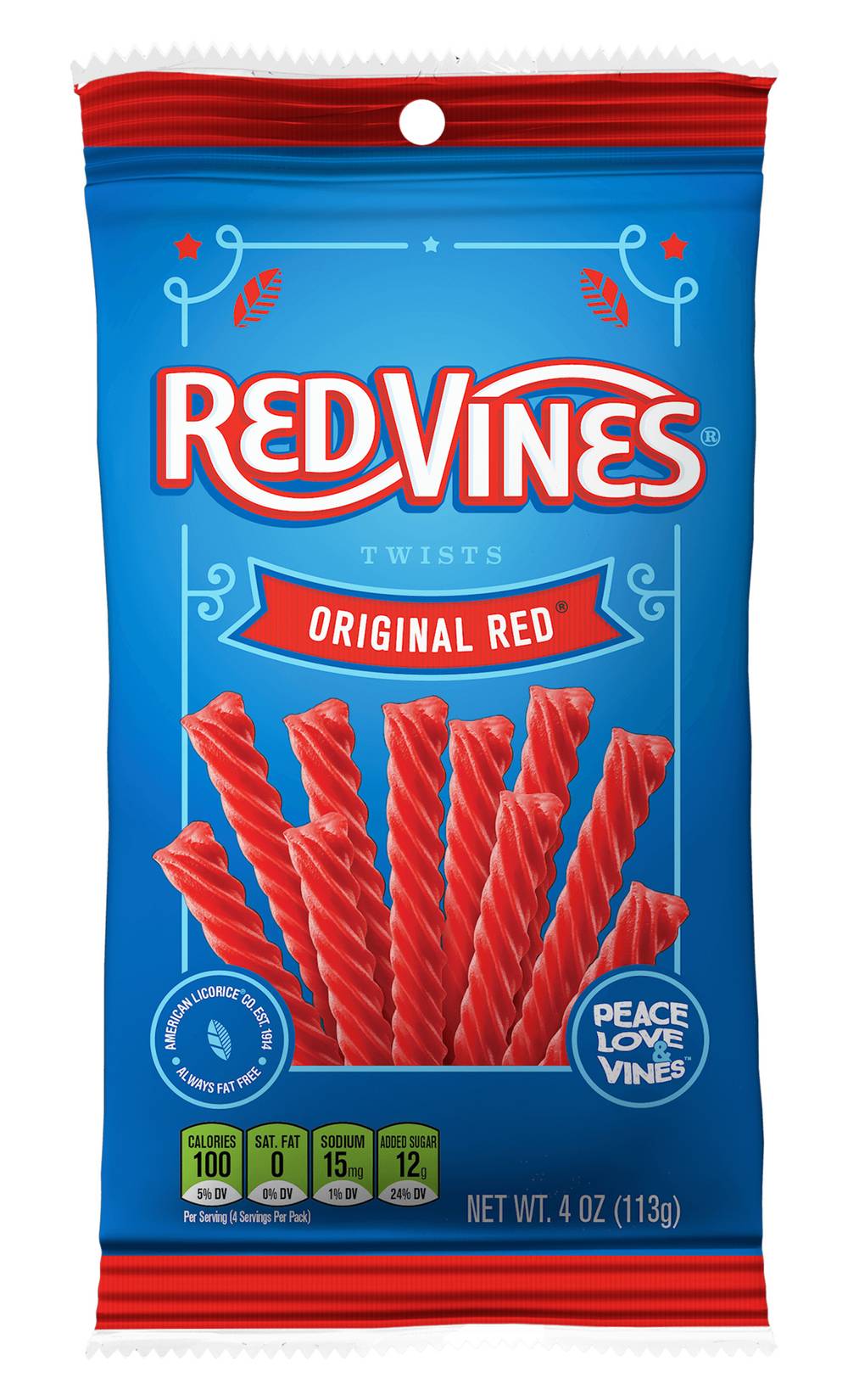 Red Vines Twists Original Red Candy (4 oz)