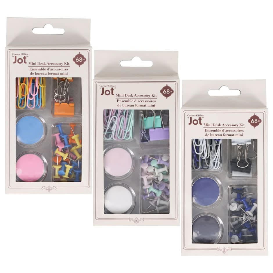 Jot Desk Organization Accessory Kits (3 x 68 ct)