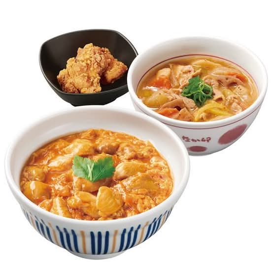 親子丼 とん汁＆鶏からセット