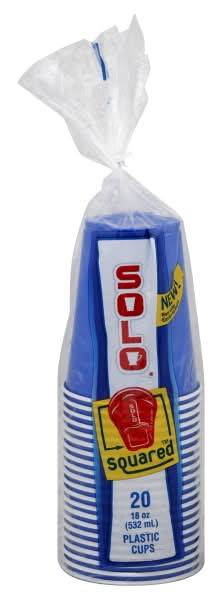 Solo Squared Plastic Cups 18 oz (10.6 oz, 20 ct) | Postmates