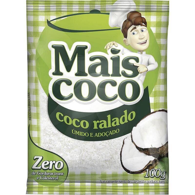 Mais coco coco ralado úmido e adoçado (100g)