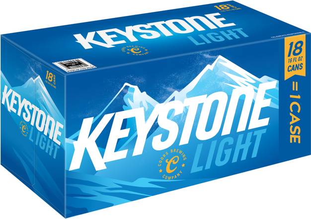 Keystone Light Domestic Beer (18 pack, 16 fl oz)