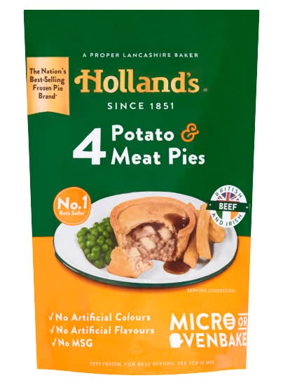 Holland's Potato & Meat Pies (1.71lbs)