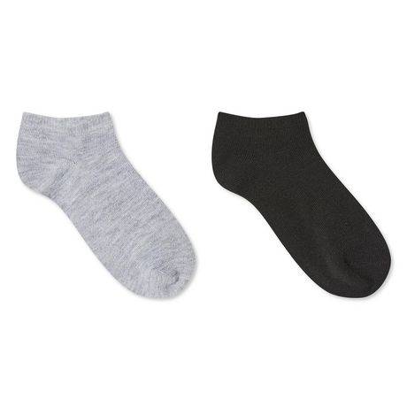 George Boys'' Low-Cut Socks 2-Pack (Color: Black, Size: 11-2)