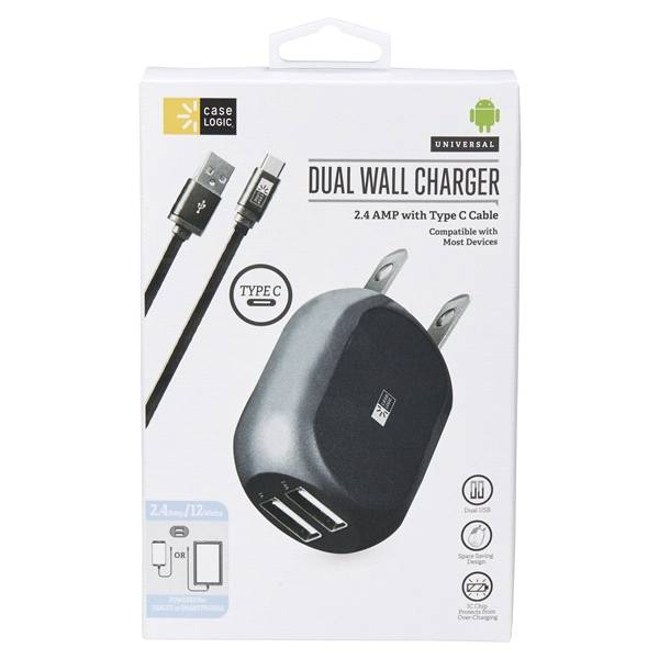 Case Logic Wall Charger With Type-C Cable
