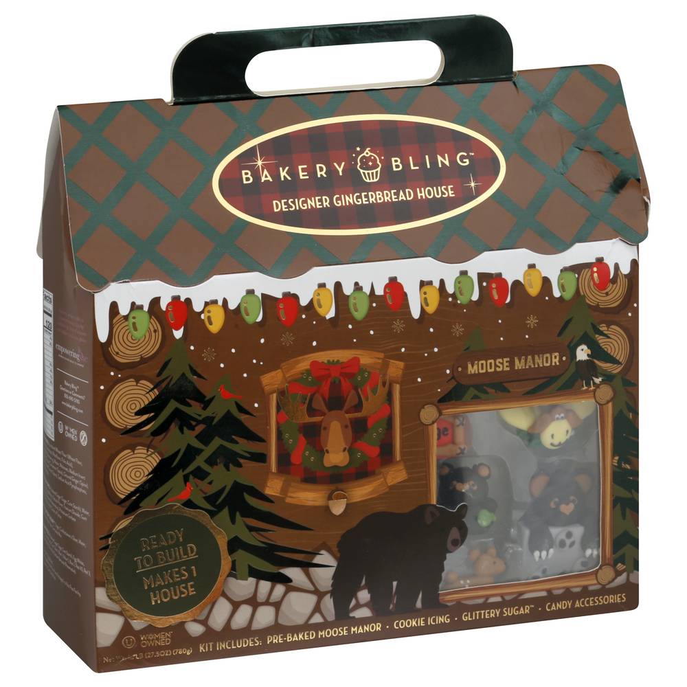 Bakery Bling Moose Manor Designer Gingerbread House (1.72 lbs)