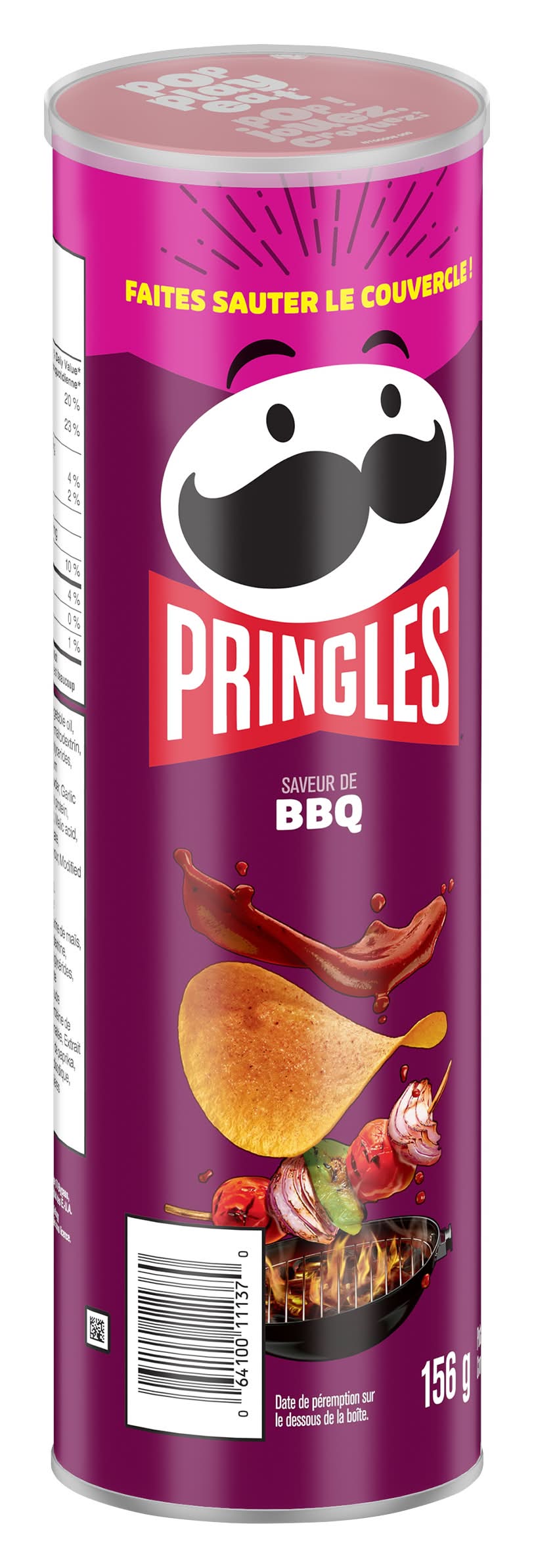 Pringles Potato Chips, Bbq (156 g)