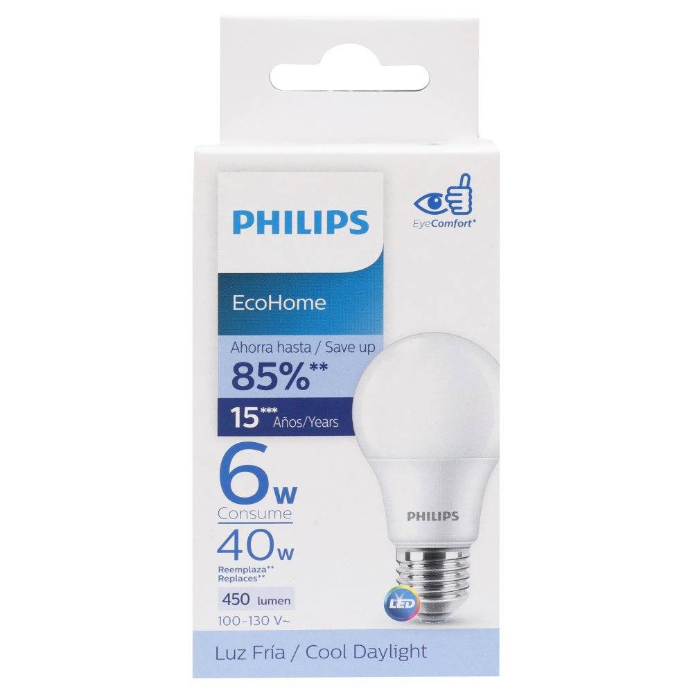 Philips foco ahorrador luz fría ecohome 40w