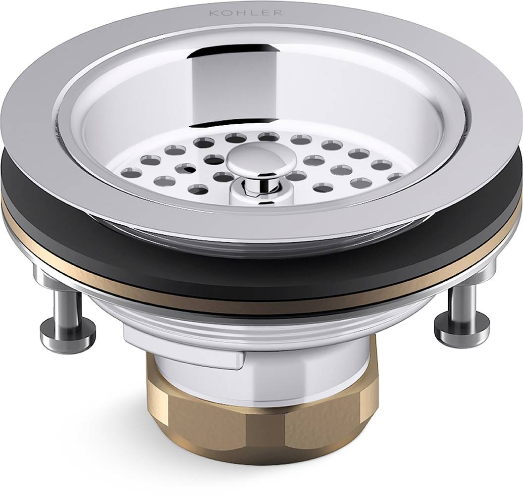 KOHLER 3.5-in Polished Chrome Brass Strainer | R8799-C-CP