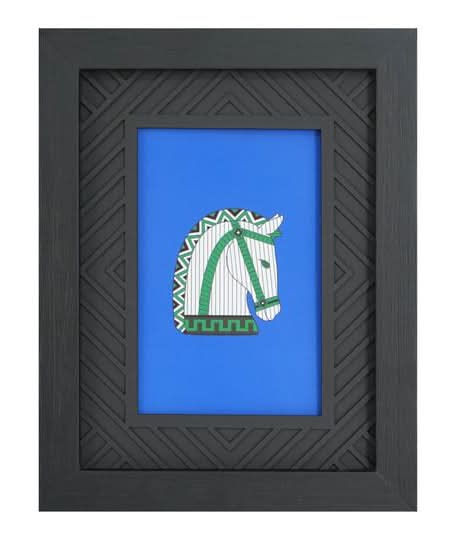 Jonathan Adler X Michaels 4" X 6" Black Geometric Stripes Matted Wood Tabletop Frame