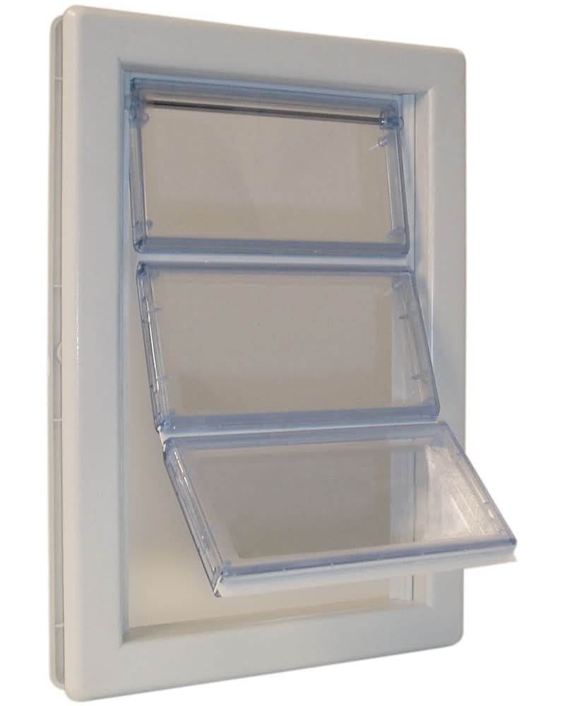 Ideal Pet Products White Plastic Medium Dog Door for Entry door