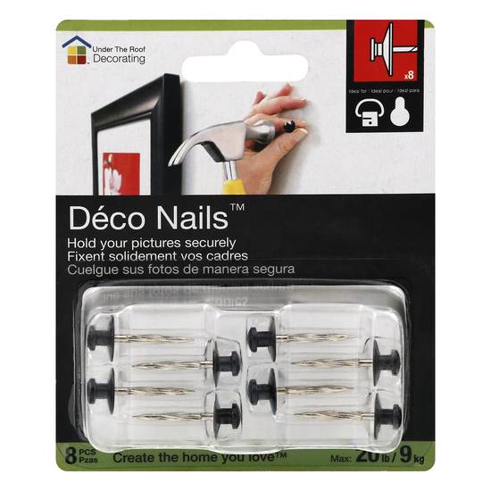 Under the Roof Decorating Deco Nails 8 Pieces