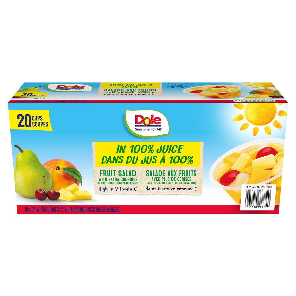 Dole Lots-O-Cherries Fruit Salad 107 Ml, 20-Pack