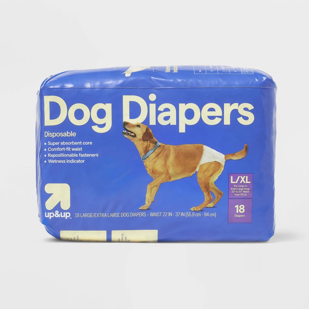 up&up Disposable Dog Diapers, L/XL (18 ct)