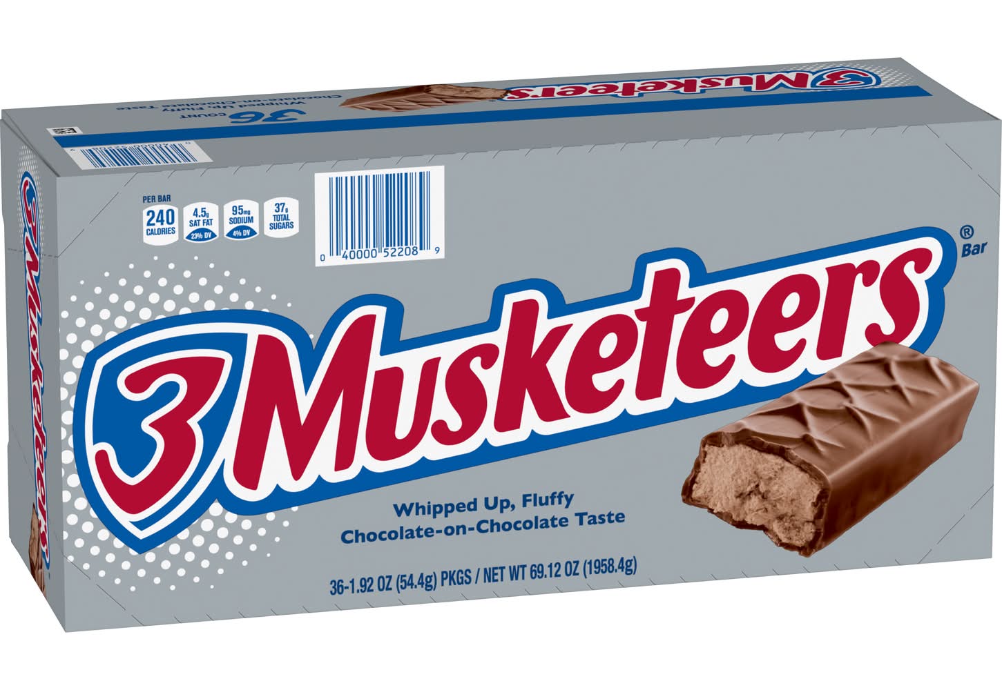3 Musketeers Chocolate Candy Bars (69.12 oz, 36 ct)