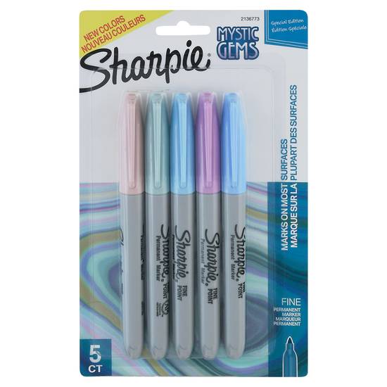 Sharpie Fine Point Permanent Marker Mystic Gems (5 ct)