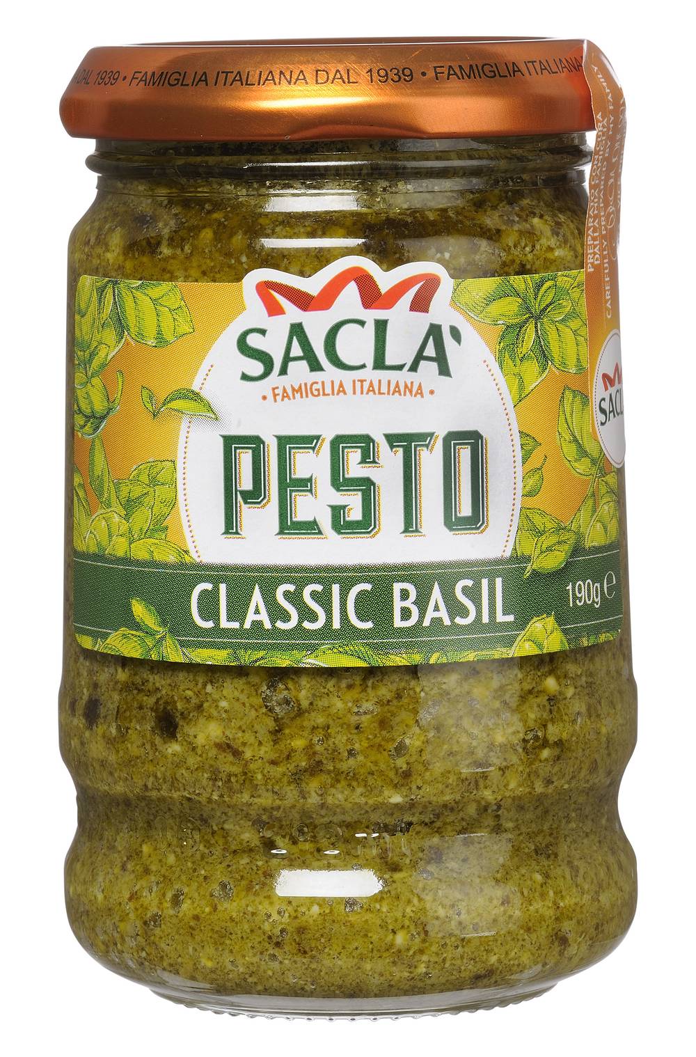 Sacla' Classic Basil Pesto Sauce (190g)