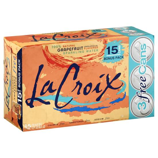 La Croix Grapefruit Flavored Sparkling Water (15 ct, 12 fl oz)