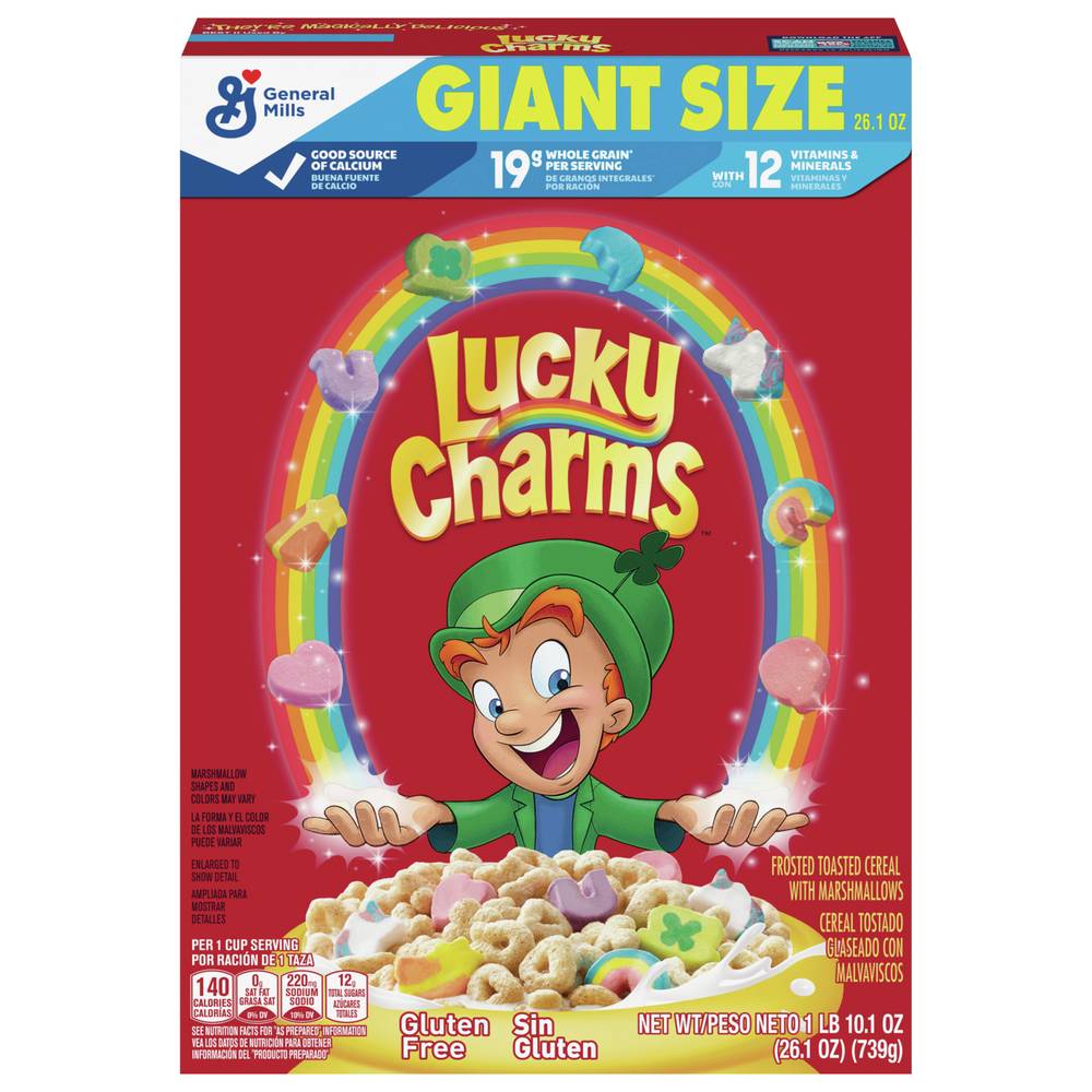 Lucky Charms Frosted Toasted Oat Cereal With Marshmallows (26.1 oz)