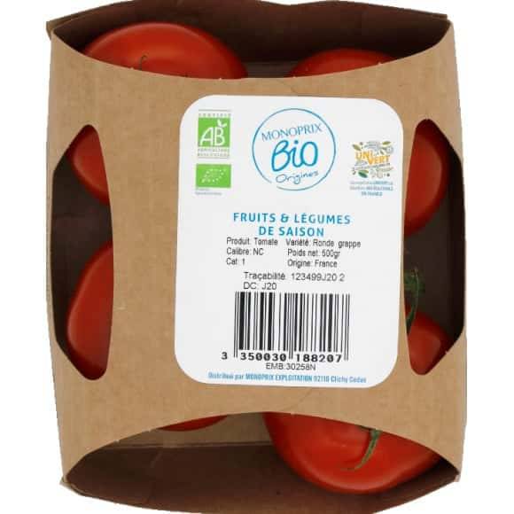 Monoprix Bio Tomate Grappe Bio Catégorie 1 La Barquette De 500G