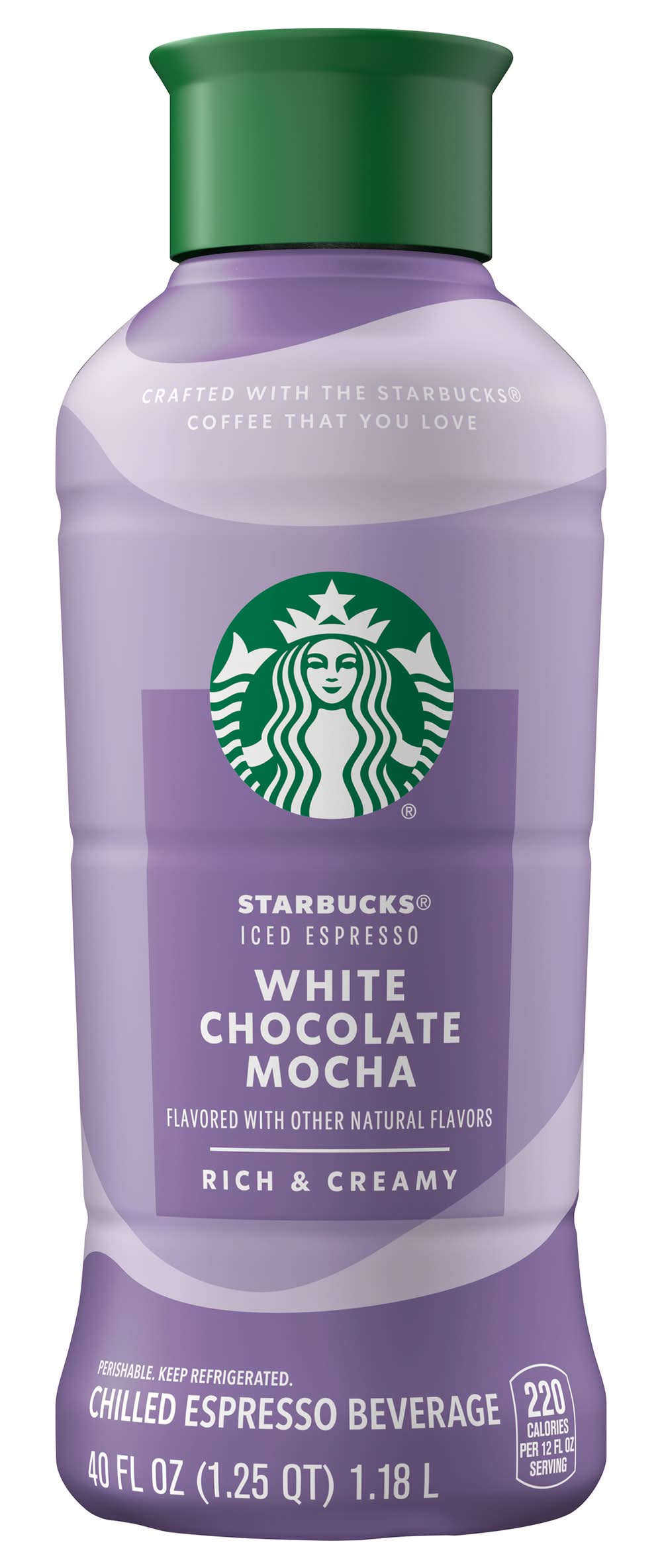 Starbucks Rich & Creamy Iced Espresso Coffee Beverage, White Chocolate Mocha (40 fl oz)
