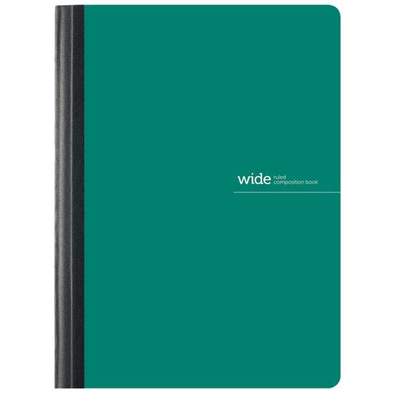 Office Depot® Brand Poly Composition Book, 7 1/2" x 9 3/4", Wide Ruled, 160 Pages (80 Sheets), Green