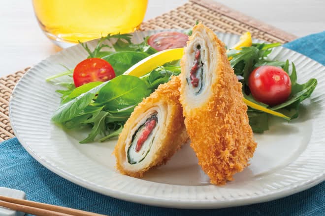 チキン梅しそ巻きかつ